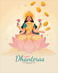 Illustration for Dhanteras Festival Celebration