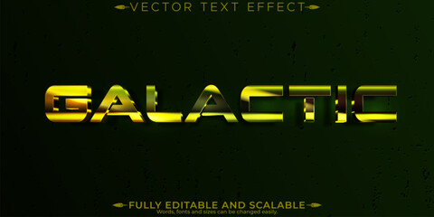 Galactic editable text effect, editable ufo and space text style © QuillArtistry