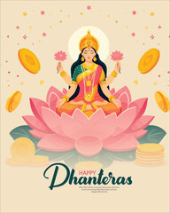 Illustration for Dhanteras Festival Celebration