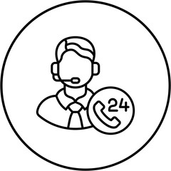 24 hours support Icon