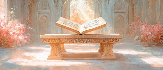 Koran Stand Mosque Interior Islam Religion Spiritual Symbol