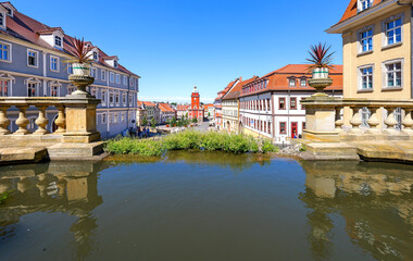 Historisches Gotha, Thüringen, Altstadt Hauptmarkt und Rathaus