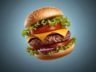 hamburger and fries,hamburger with french fries