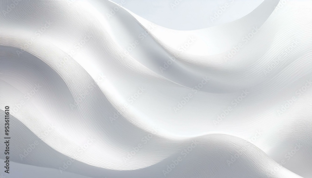 Aufkleber a clean and modern white background with abstract wavy lines. perfect for graphic design projects or