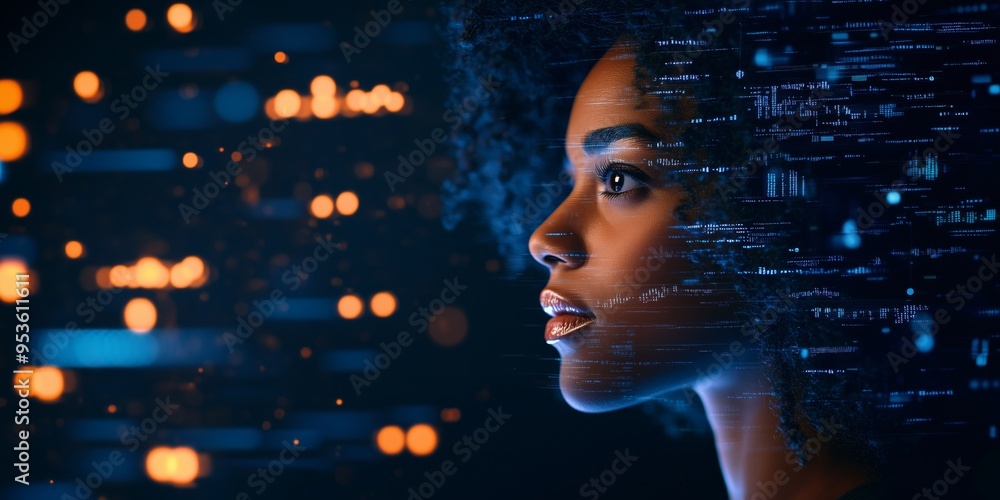 Poster delving into the fascinating intersection where technology meets human potential, particularly in th