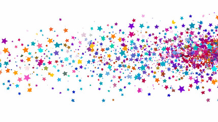 Colorful Star Confetti Burst Background