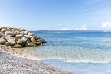 Brela in Croatia at the golden hour
