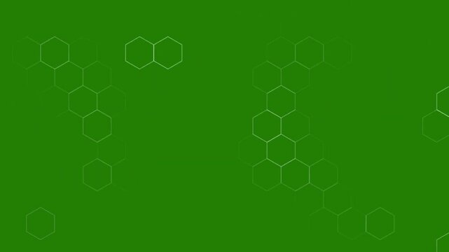 Hexagon Shape Video Element Green Screen