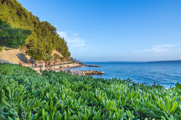 Brela in Croatia at the golden hour