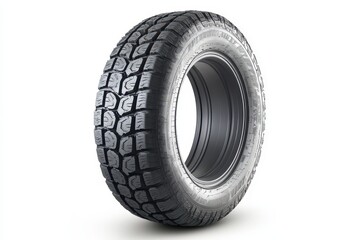 Obraz premium A close-up of a tire showcasing its tread design and structure.