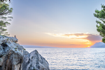 Brela, Croatia at the golden hour