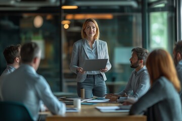 Engaging Business Meeting With a Dynamic and Informative Presentation to Enhance Collaboration and Communication Among Team Members to Foster Innovative Ideas and Productivity in the Workplace