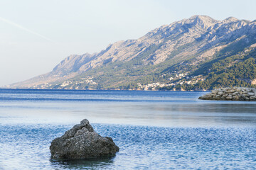 Brela in Croatia at the golden hour