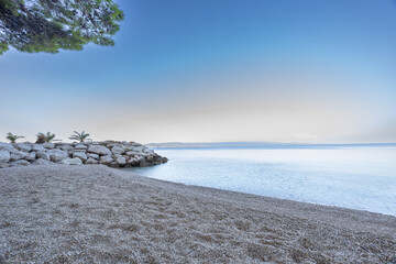Brela in Croatia at the golden hour