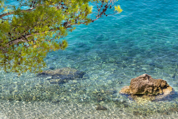 Clear water in Croatia, Brela