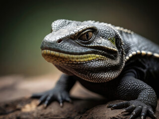 Fototapeta premium A chameleon with sunglasses 