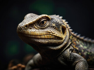 Obraz premium A chameleon with sunglasses 