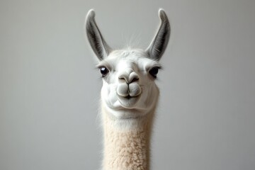 Obraz premium Funny Llama Making a Chewing Face