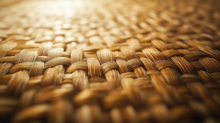 Fototapeta premium Refined Rattan Weave in Classic Farmhouse Style