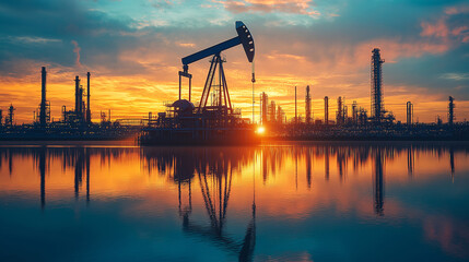 Obraz premium Oil price increase and supply and demand, emphasizing the influence on energy policy