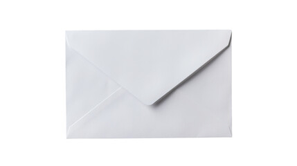 A clean, white envelope with a pointed flap, ideal for mailing letters and invitations in various personal and professional settings. isolated on a white background, transparent background.