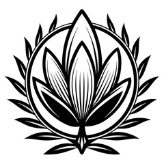 black and white flower