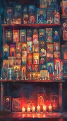 Fototapeta premium Icons Orthodox Church Eastern Orthodox Christianity Religion Spiritual Symbol