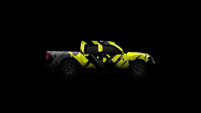 Car wrap design animation abstarct background