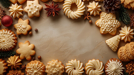 star-shaped Christmas cookie. light background