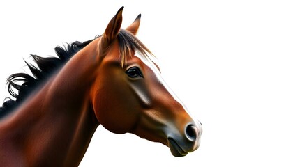 Obraz premium Horse face isolated on a white background