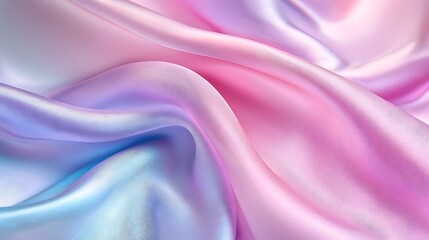 Fototapeta premium Soft Pastel-Toned Draped Silk Fabric Symbolizing Elegance and Sophistication