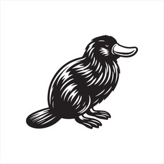 Platypus vector silhouette