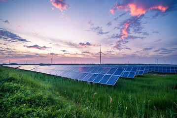 solar power panels over water