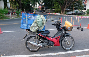 scooter on the street of Bangkok, Thailand