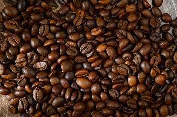 Texture of coffee beans , Coffee Beans Background