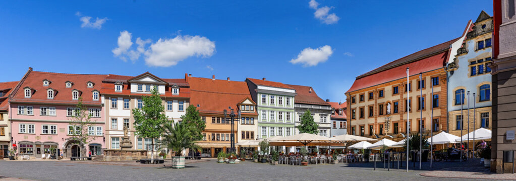 Gotha, Th&uuml;ringen, Neumarkt mit Rathausplatz