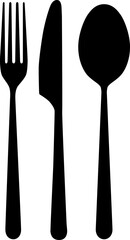 fork and spoon on plate	