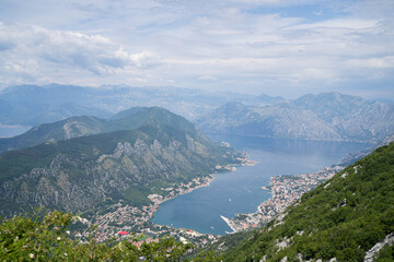 View from the mountains on the city.