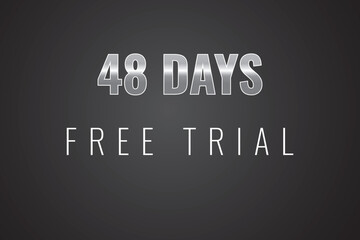 48 day free trial banner design. 48 days free banner background
