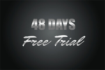 48 day free trial banner design. 48 days free banner background
