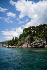 view of the shore from the sea