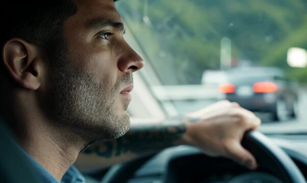 New Zealander Man Parallel Parking in Busy City Street