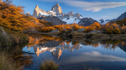 Obraz premium Argentina Patagonia mountain in Southern Argentina. Beautiful natural landscapes.