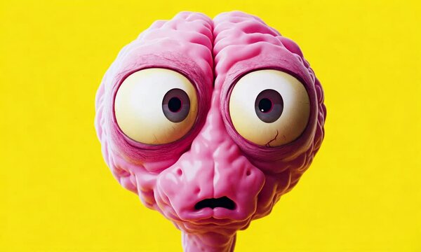 Funny stupid brain. Surreal concept