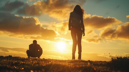 A woman walks confidently and smiling towards the camera