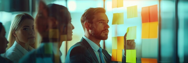 Join us for a collaborative business strategy session in a modern office, fostering innovative ideas and creative solutions through teamwork and open communication among participants