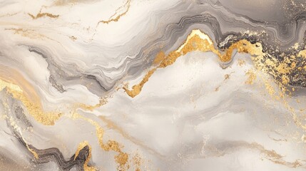 Luxurious Marble Background In Neutral Beige And Gray, Adorned With Gold And Bronze Metallic Accents, Ideal For High-end Accessories And Home Decor Sublimation
