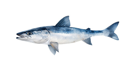 Realistic illustration of a fish with a sleek body and vibrant colors, perfect for educational or culinary themes.