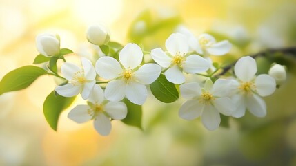 Obraz premium White jasmine: Delicate spring blooms