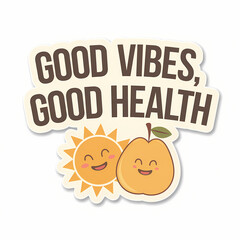   good vibes, good health, motivation quote for daily positivity, lettering, typography, isolated...